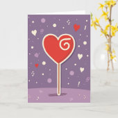Sweet Heart Lollipop Card カード (黄色い花)