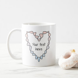 Sweet Heart Pale Pink Blue Perpetual Art  コーヒーマグカップ