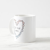 Sweet Heart Pale Pink Blue Perpetual Art  コーヒーマグカップ (正面左)