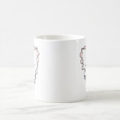 Sweet Heart Pale Pink Blue Perpetual Art  コーヒーマグカップ (中央)