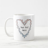 Sweet Heart Pale Pink Blue Perpetual Art  コーヒーマグカップ (左)