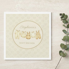 Sweet Heart Pattern Baby Shower スタンダードランチョンナプキン