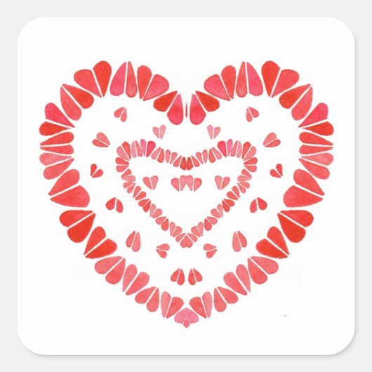 SWEET HEARTS スモールスクエアステッカー スクエアシール (正面)