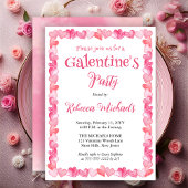 Sweet Hearts Frame Galentine's Day Party 招待状