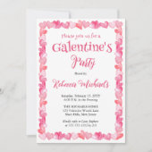Sweet Hearts Frame Galentine's Day Party 招待状 (正面)