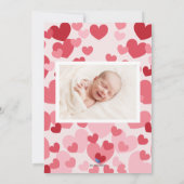 Sweet Hearts Photo Birth Announcement | Valentine 案内状 (裏面)
