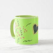 Sweet Hearts & Sunflowers Valentine's Day Mug マグカップ (正面左)