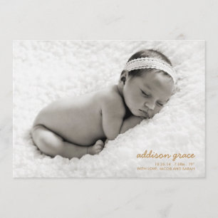 SWEET HELLO Birth Announcement //ゴールドフェイクフォイル 案内状