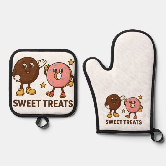 Sweet Heroes – クッキー&ドーナツのおいしい冒険 鍋つかみ&鍋敷きセット (正面)