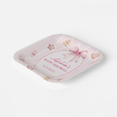 Sweet Holiday Baby Shower Pink Cookie ペーパープレート (傾斜あり)