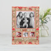 Sweet Holiday Christmas Gingerbread Cookie写真 シーズンカード (スタンド正面)