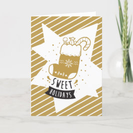 Sweet Holidays クリスマス ストッキング ストライプ 幾何学模様