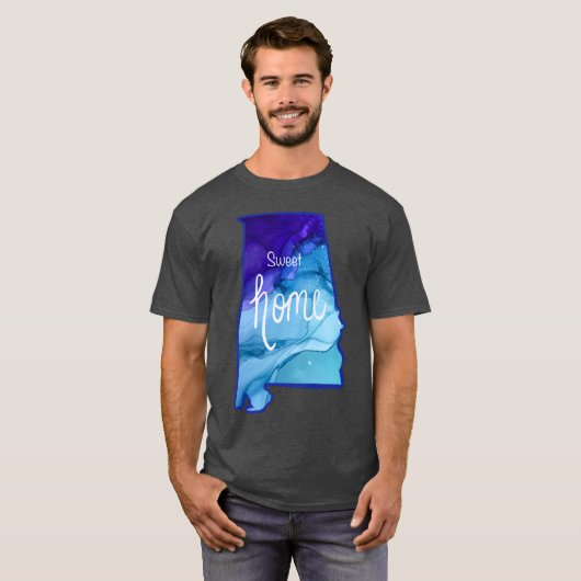 Sweet Home Alabama made from Original Alcohol Ink Tシャツ (正面フル)