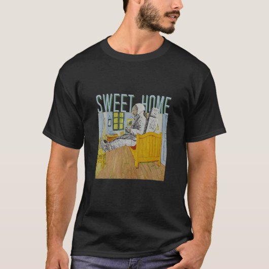 Sweet home Astronaut in Vincent s Bedroom in Arles Tシャツ (正面)