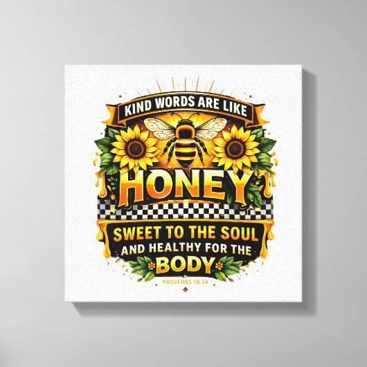 Sweet Honey | 箴言 16:24 キャンバス (正面)