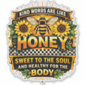 Sweet Honey | 箴言 16:24 ステッカー シール (正面)