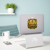 Sweet Honey | 箴言 16:24 ステッカー シール (デスク上のノートパソコン)