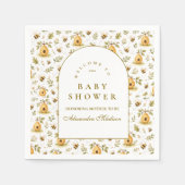 Sweet Honey Bee Baby Shower スタンダードカクテルナプキン (正面)