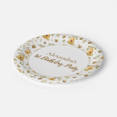 Sweet Honey Bee Wild One Birthday ペーパープレート (アングル)