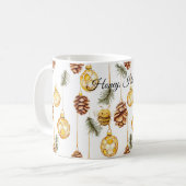 Sweet Honey Bees Pine Cones コーヒーマグカップ (正面左)