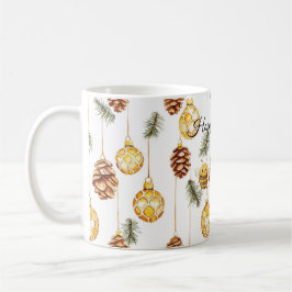 Sweet Honey Bees Pine Cones コーヒーマグカップ