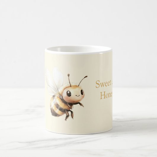 Sweet Honey Cute Happy Bee コーヒーマグカップ (中央)