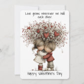 Sweet Hugging Sweethearts Valentine Card シーズンカード (正面)