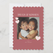 Sweet Hugs and Kisses Heart Photo シーズンカード (正面)