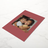 Sweet Hugs and Kisses Heart Photo 箔シーズンカード (回転した状態)