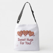 Sweet Hugs for You – かわいいバレンタインデーTシャツ クロスボディバッグ (裏面)