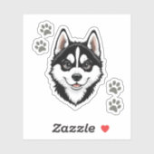 Sweet Husky Puppy Siberian シール (シート)