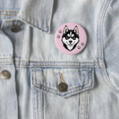 Sweet Husky Puppy Siberian 缶バッジ (インサイチュ)