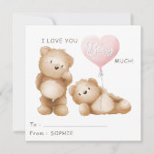 Sweet I Love You Beary Much Valentines Day シーズンカード (正面)