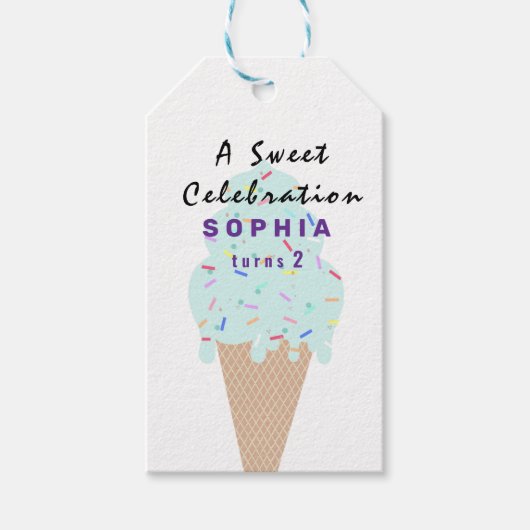 Sweet Ice Cream Birthday  ギフトタグ (正面)