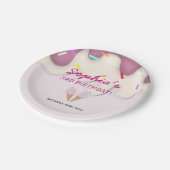 Sweet Ice Cream Birthday ペーパープレート (アングル)