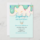 Sweet Ice Cream Birthday 招待状 (正面)