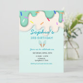 Sweet Ice Cream Birthday 招待状 (スタンド正面)