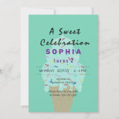 Sweet Ice Cream Birthday  招待状 (正面)