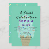 Sweet Ice Cream Birthday 招待状 (正面/裏面)
