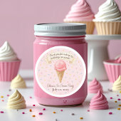 Sweet Ice Cream Party Thank You ステッカー | ピンク
