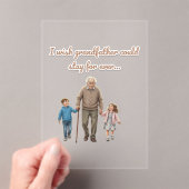 Sweet illustration grandfather And Grandchildren アクリル招待状 (インサイチュ (ポータブル))