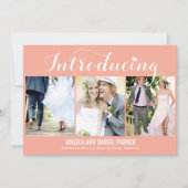 Sweet Introduction's 結婚 Announcement - Peach（スイートイ 招待状 (正面)