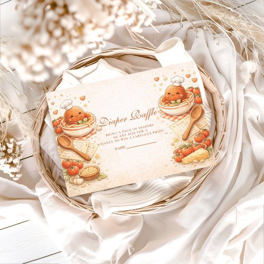 Sweet Italian Meatball Diapper Raffle エンクロージャーカード