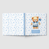 Sweet It's a Boy Teddy Bear Baby Shower Guest Book ゲストブック (全面)