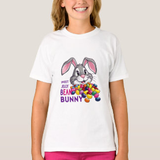 Sweet Jelly Bean Bunny! Girls' T-Shirt Tシャツ