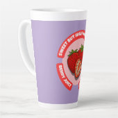 Sweet Juicy Strawberries Summer Fruit  カフェラテマグ (左アングル)