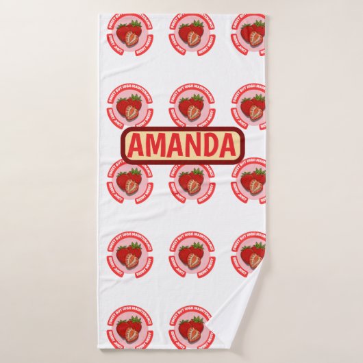 Sweet Juicy Strawberries Summer Fruit バスタオル (バスタオル)