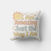 Sweet Kids Affirmation You Are Amazing Quote クッション (正面)