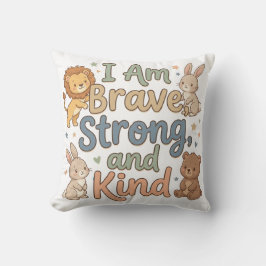 Sweet Kids Encouraging Quote Brave Strong Kind クッション