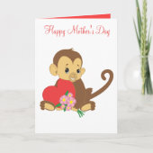 Sweet Kids Mother’s Day Baby Monkey カード (正面)